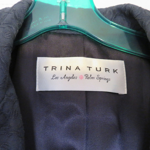 Navy blue jacquered overcoat - Picture 4 of 12